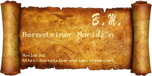 Bernsteiner Marián névjegykártya